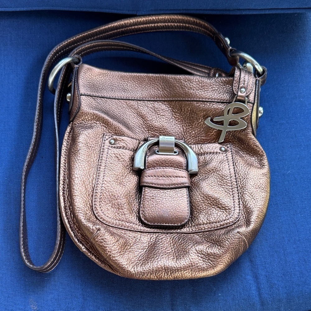B. Makowsky Metallic Brown Crossbody Bag